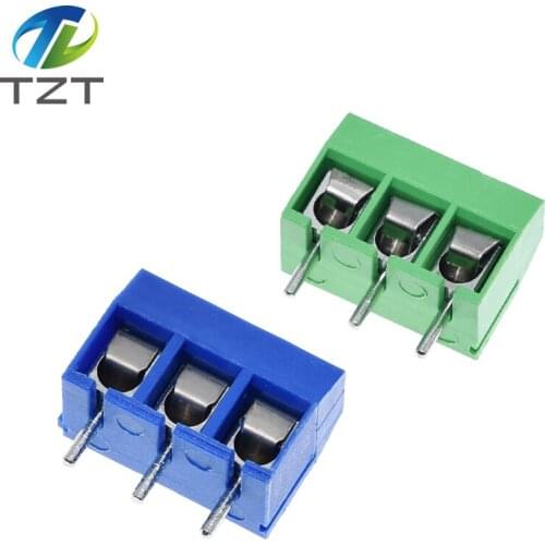 10pcs KF301-3P 301-3P 3P 3 Pin Plug-in Screw Terminal Block Connector 5.08mm Pitch 2 Pin Screw Terminal Block good