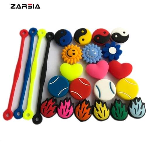 100 Pcs Various Tennis Racket Damper Shock Absorber Tenis Racquet Vibration Dampeners to reduce tennis raqueta Shock