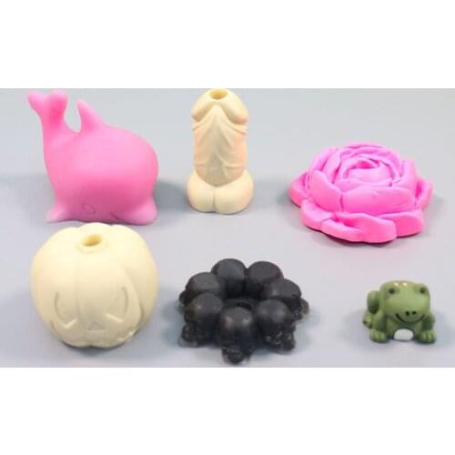 2020 NEW shiny mouse head DIY handmade epoxy mould silicone straw topper molds