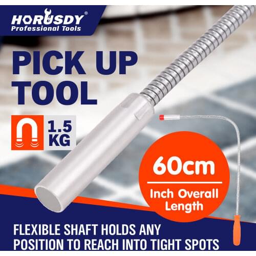 60CM Flexible Magnetic Claw Pick Up Tool Magnet Spring Grip Grabber Reacher Pick
