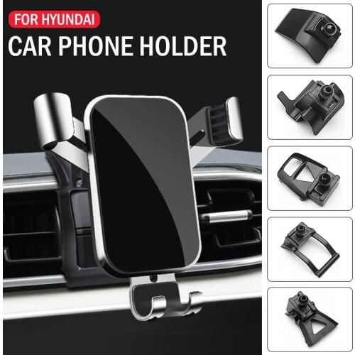Car Mobile Phone Holder For Hyundai Ix25 Ix35 Lafesta Sonata Mistra Tucson Santa Fe Elantra Celesta Air Vent Cellphone Bracket