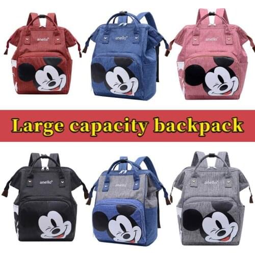 Kawaii Mickey Mouse Disney childrens bag childrens Bacpack Autumn Mickey Minnie Mouse pattern backpack Kids Christmas Gifts