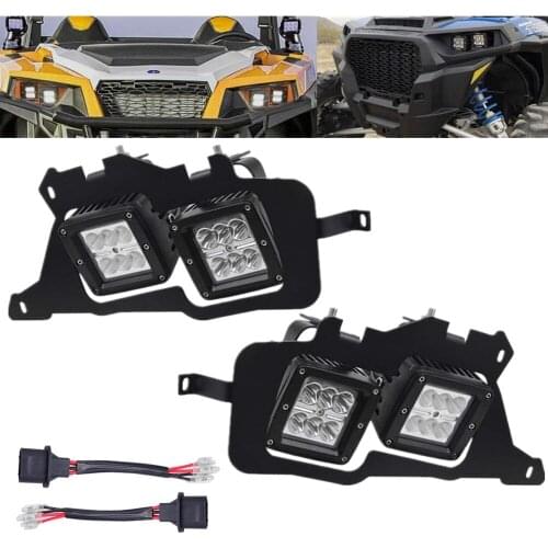 For 2014-2020 Polaris RZR 900 1000 XP & TURBO 18W LED Cube Headlights Conversion Mounting Bracket Upgrade Kit