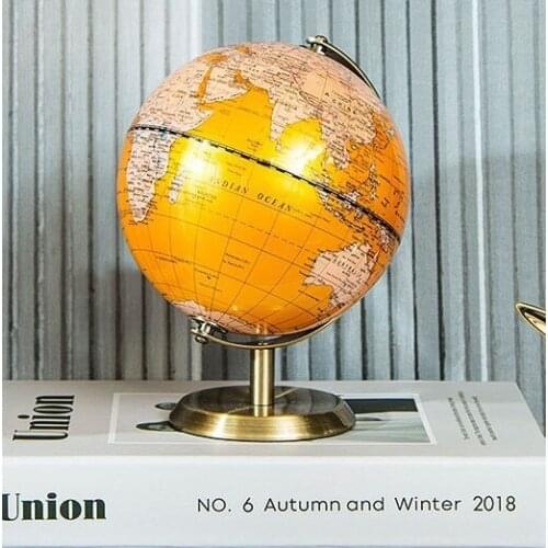 European Metal Base Plastic Sphere Multi-language Customizable Globe Decoration Geography Teaching Supplies Home Ornament Crafts