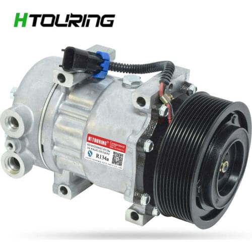 F696003141 F69-6003-141 U4384 Sanden 4384 Sanden 7H15 7S15 709 SD709 SD7H15 auto ac compressor for Peterbilt/Kenworth truck 10pk