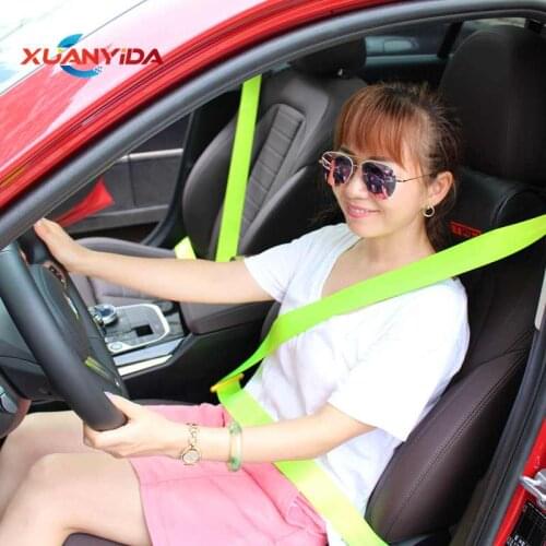 FluorescentGreen Car seatbelt webbing 3.6Mx4.8CM car safety belt modified webbing Fabric Harness safety belt webbing accessories