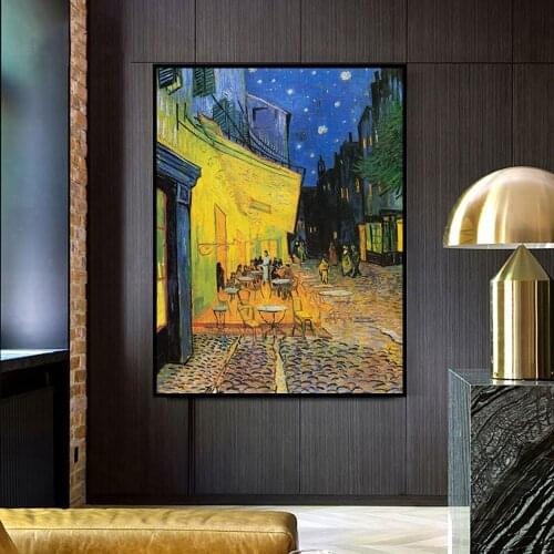 Cafe Terrace At Night 5D Full Diamond Painting World Famous Painting Embroidery Cross Stitch Gift for Home Decoration