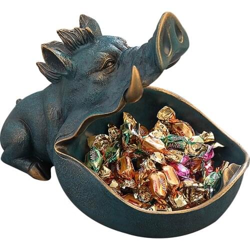 Storage Bowl Box Open Mouth Design Art Animal Resin Storage Holder For Candy Key Snacks Home Porch Office Decoration Arts