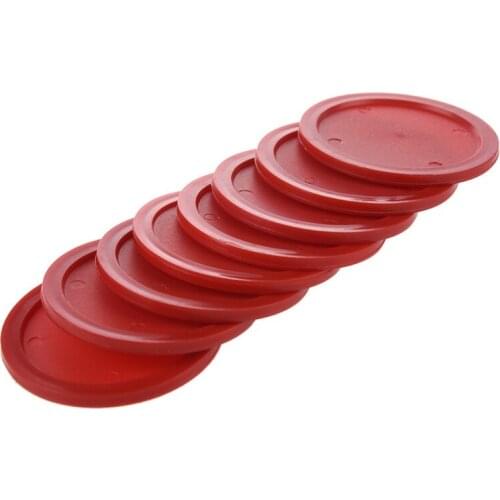 Red Air Hockey Set (8 pcs. 63 mm Air Hockey Puck)