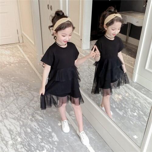 Summer Girls Princess Dresses For Kids Clothes Baby Girl Casual Birthday Party Cake Dress Childrens Elegant Layered Mesh Dress