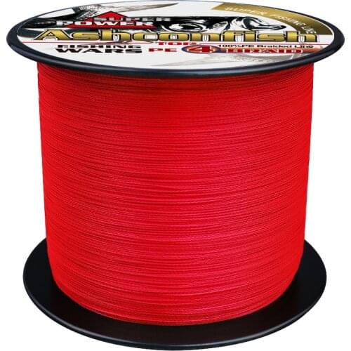 Never faded Red fastness color 4 Strand Saltwater/Freshwater 1500M 2000M braided pe line fishing thread wire 2 4 6 8 10 50 100LB