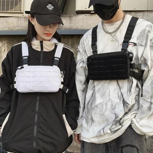 New Mens Breast Bag Leisure Tactical Vest Bag Function Corset Street Bag Boys' Fanny Pack Mens Leisure Shoulder Bag