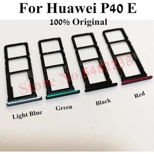 Original SIM Tray Card Slot Holder For Huawei P40 Lite SD/SIM Reader Card Adapter Socket SIM Case cover