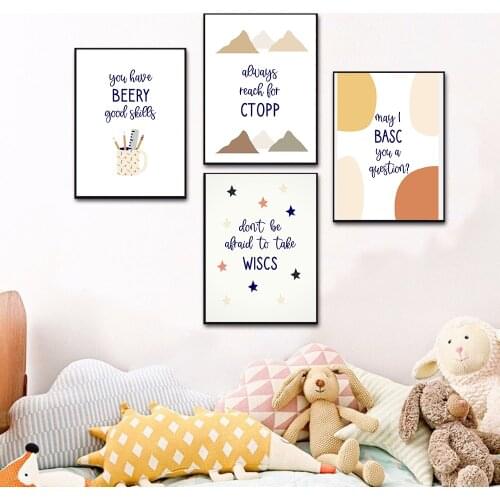 School Psychologist Printed Matter Test Kit Poster Wall Art Modern Canvas Painting Nordic Office Home Decor Frameless Picture