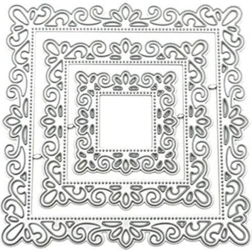 68UC Stir-fry Baking Shaped Lace Frame Carbon Steel Cutting Dies DIY Scrapbooking Photo Album Embossing Paper Cards Making
