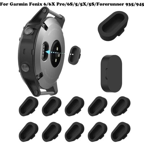 Silicone Dustproof Plug Cover Charger Case for Garmin Fenix 6 6S 6X 5 5X 5S /forerunner 945/935/245/6245M/Vivomove 3S/Instinct