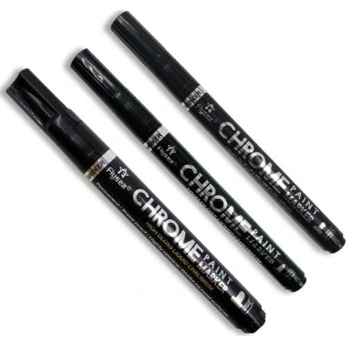 Liquid Mirror Chrome Marker With 0.7/1/3mm Nib Mirror Reflection Sign Pen Soomth Writing Dropshipping Chrome-plated Marker Pen