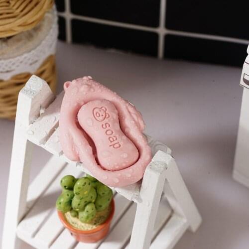 1/12 Miniature Model Soap Soap Dish Mold Soap Box Bathroom Doll Plastic Soap Holder Soap Box Accessories House For Kids Dis M6B3