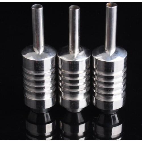 1PCS 22MMStainless Steel Tattoo Grip With Back Stem Professional Tattoo Machine Grips Tattoo Tubes Tips Tool Free Shipping