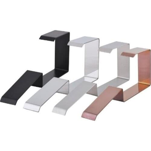 10pcs High-grade Mirror Matte Surface Stainless Steel Belt Display Racks Stand For Belt Exhibition Bracket Storage Display Props