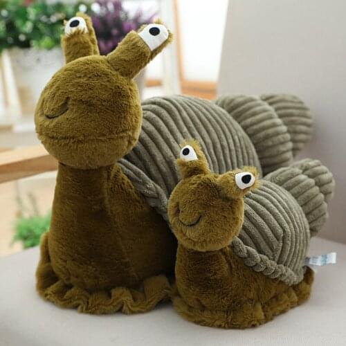 28cm 40cm Cute Snail Stuffed Lifelike Insect Soft Plush Doll Toy