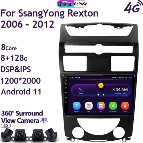 For SsangYong Rexton Y250 2 2006 - 2012 Android 11 Navigation GPS Autoradio Touchscreen Auto Car Radio Audio Player Multimedia