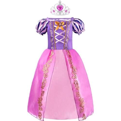 Children Princess Costume Party Rapunzel Fancy Dress Up 2021 New Carnival Vestidos Christmas Disguise Tangled Evening Clothing