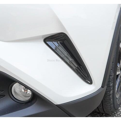 For Toyota C-HR CHR 2016 2017 2018 Carbon Fiber Front Grille Cover Moding Trim Decoration Frame Exterior Accessories Car Styling