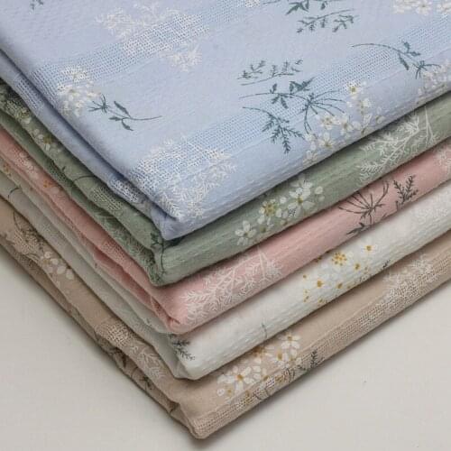 Daisy Jacquard Imitation Embroidery Cotton Fabric Sewing Cheongsam Dress Clothing Tablecloth Dustproof Cloth Material Accessorie