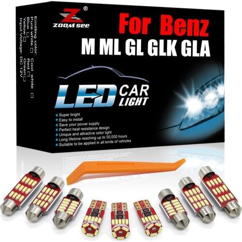 12-24V White Canbus LED Interior For Mercedes Benz Benz M ML GL GLK GLA W163 W164 W166 X164 X166 X156 X204 Car Trunk Light Kit