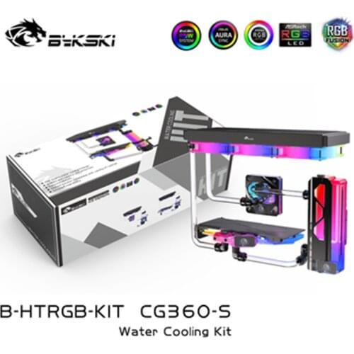 Bykski Water Cooler Kit For Hard Tube Acrylic/PETG Watercooling System MOD Whole Set PC Cooling 240/360MM Heatsink B-HTRGB-KIT