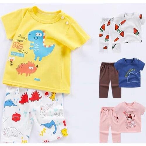 Baby Clothes Set Spring Summer Cotton Newborn Baby Boys Girls Clothes 2pcs Baby Pajamas Unisex Kids Clothing Sets