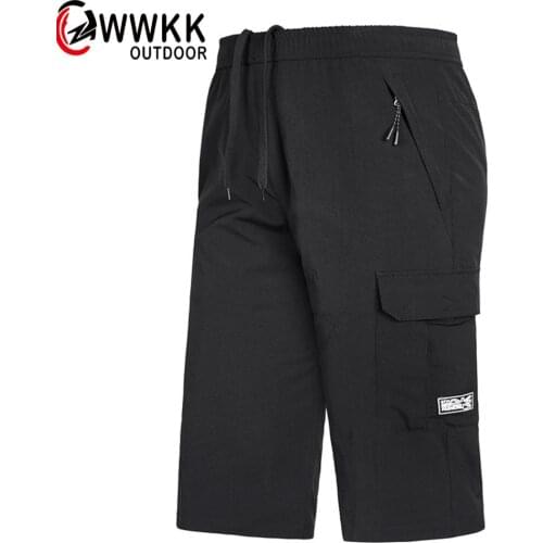 Summer Outdoor Shorts Mens Casual Beach Shorts Homme Quality Bottoms Elastic Waist Fashion Brand Loose Casual Style Side Pockets