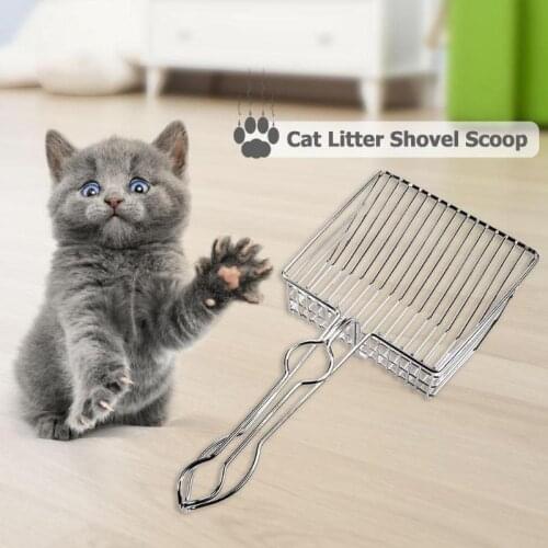 Cat Litter Scoop Stainless Steel Metal Pooper Scoopers Pets Litter Sand Shovel Pet Shit Artifact Dogs Shovel Pet Cleanning Tool