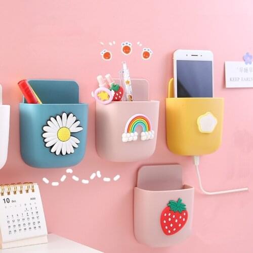 Cartoon Cute Pen Holder Desk Organizer Stationery Desk Accessories Storage Box Remote Control Storage Organizer Case