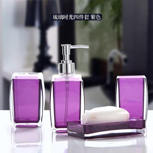 4pcs set Bathroom Accessories Set European Bathroom Sanitary Ware Ceramic Personalized Wedding Gift Painted Home & Garden