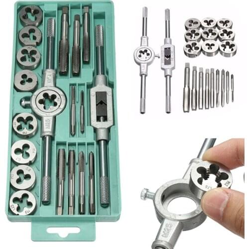 20Pcs Threaded Cutting Set M3-M12 Pro Metric Tap Threaded Cutters Tool