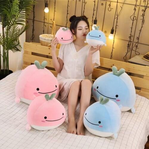 New Style 25-55CM Soft Cute Down Cotton Whale Plush Toys Stuffed Animal Dolphin Pillow For Children Birthday Gift