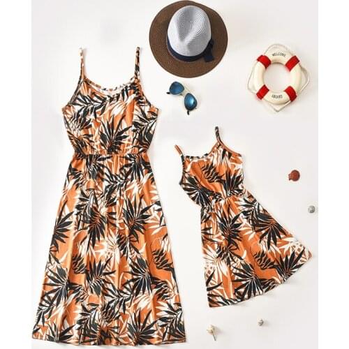 Mother Daughter Dress Long Family Matching Dresses Off Shoulder Mom Daughter Girls Matching Clothes Summer Mommy Kids Me Clothes