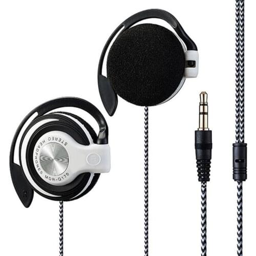3.5mm Wired Headphones HIFI Heavy Bass Headset Over-ear Adjustable Ear hook Earphones Music Earphone for Phone