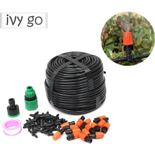 5-40M Mist Spray Drip Irrigation System Automatic Watering Garden Micro Drip Watering Kits with 360 Degree Adjustable Drippers