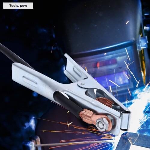 Welding Electromechanical Welding Clamp Welding Holder Clamp 300A Grounding Clamping Wire 1.5 Meters Copper Clad Aluminum