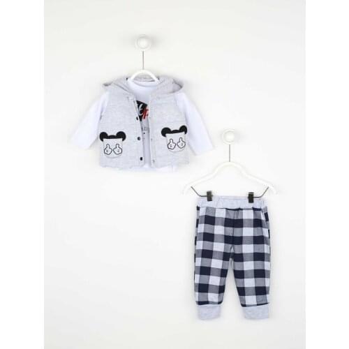 Navy blue Seasonal Male Baby Vest Suit