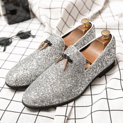 2021 Fashion MJen Party And Wedding Handmade Loafers Velvet Shoes With Gold Sliver Buckle Luxury Men Dress Shoe Zapatos Hombre