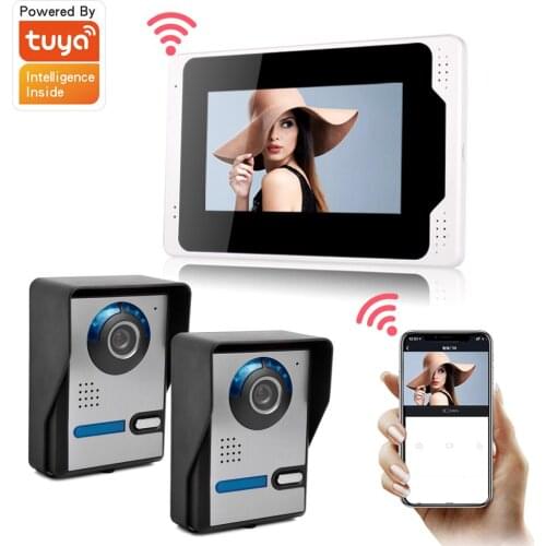 SYSD 1080P Camera Intercoms for apartment 7in Wired Video Doorbell Tuya Smart WIFI system Multi OSD Language Menu