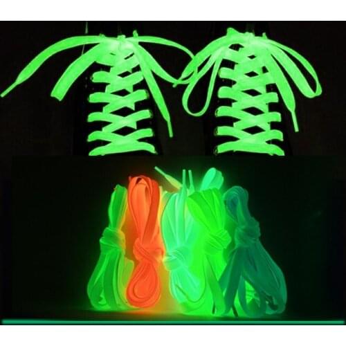 1pair Bright Glow in the Dark Toys Fashion 1pair 120cm Glowing Sport Shoelace Luminous Shoelaces Cool Toys Gift Children Kids