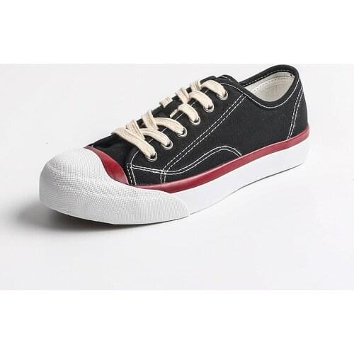 Womens Canvas Shoes Japanese Sewing Womens Casual Sneakers Shoes Anti-slip Breathable Female Flat Sneakers