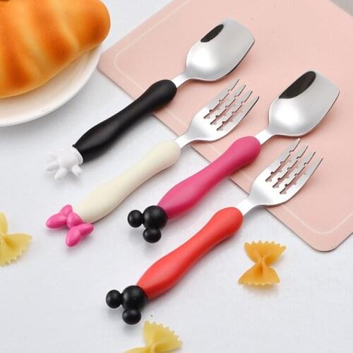 1 pc Cartoon Kawaii Stainless Steel Tea Coffee Spoon Kitchen Kids Tableware talheres cocina colher cucharas aparelho de jantar