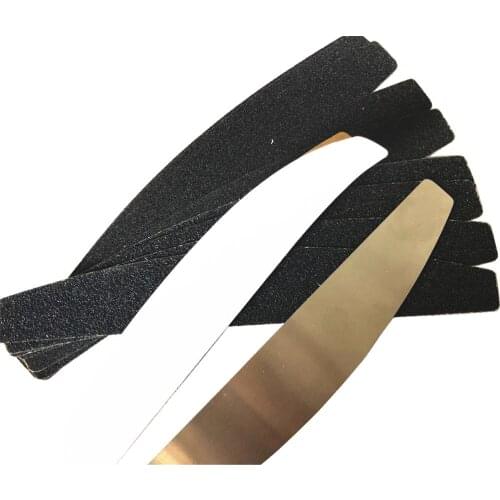 1 pcs metal nail file with 1set(10 pcs) removalble pads durable nail file replacement sandpaper pads halfmoon shape nail file