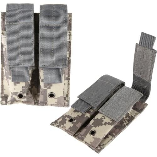 600D 9MM Molle Nylon Tactical Dual Double Pistol Mag Magazine Pouch Close Holster Combat Military Hunting Bags